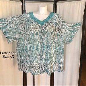 Catherines | Tops | Catherines Print Top | Poshmark